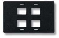WORK AREA OUTLETS Flush 110Connect Faceplate for Herman Miller Furniture 4-Port PART NUMBER 558357-X X denotes color: -1=Black,