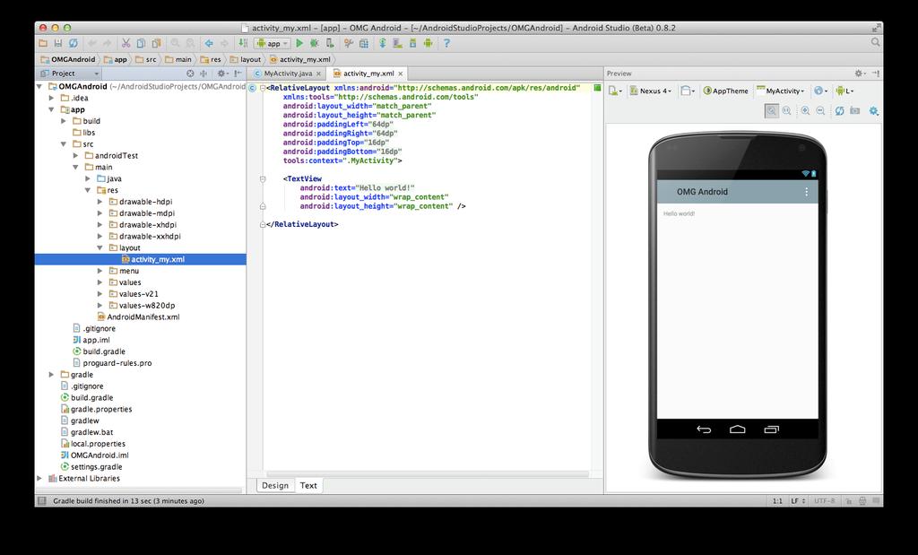 Recall: Editting Android Can edit apps in: Text View: edit XML