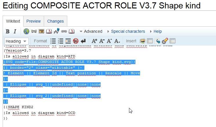 Figure 63 - Shape kind edit page example code created Figure 64 - Shape kind page end result example Figure 65- Page creation information