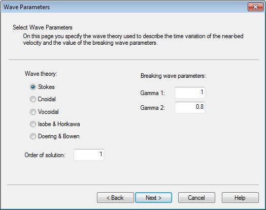 dialogue containing General Parameters and Additional Parameters. Press next for each to accept the default values.