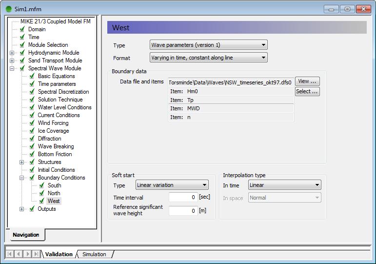 Setup of MIKE 21/3 Coupled Model FM Click to select the data file in the Open File window that appears.