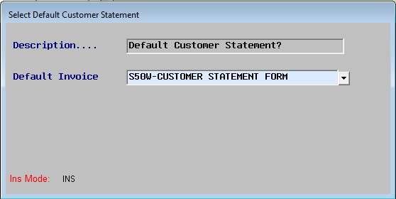 3) Change to UICR Control Accounts, Receivable for Customer Statements: - You can now print Graphic Customer Statements and email the Statements.