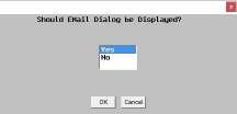 The Email Ddialog is displayed as the emails are processed. New control field in the Email Setup.