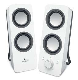 Multimediálne reproduktory Logitech z200 Multimedia Speakers sú k dispozícii v čiernom alebo bielom prevedení, ponúkajú 10 wattov špičkového výkonu, bohatý zvuk s hlbokými basmi a moderný dizajn.