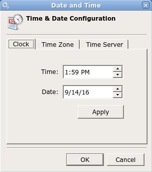 Date & Time The Date and Time applet allows administrators to set the current time and