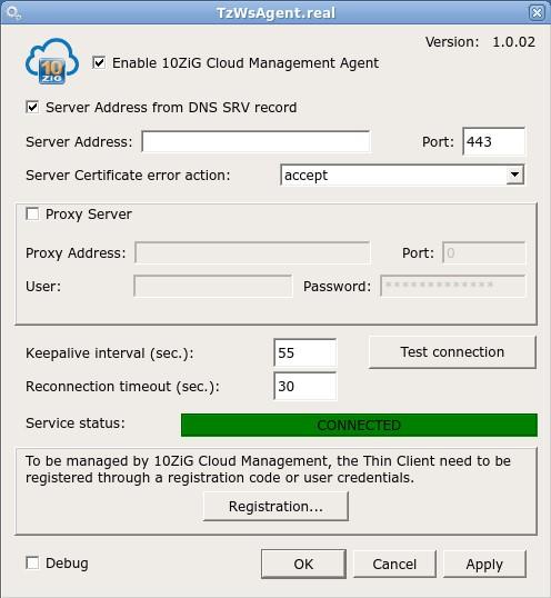10ZiG Cloud Management Agent 10ZiG Cloud Management Agent allows you to use the Cloud Manager to manager your devices.