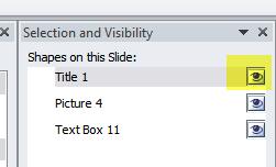 Figure 12 From the ribbon (toolbar) I will select Arrange and then select Selection Pane.