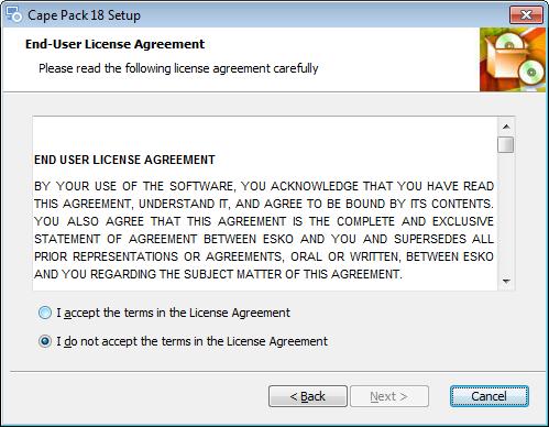 Click on Next. and you will see the End User License Agreement.