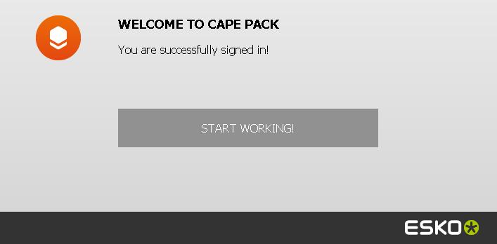 The Front Menu of Cape Pack will appear.