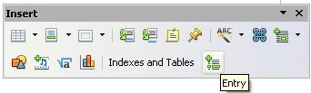Note If field shading is active (see Tools > Options > LibreOffice > Appearance > Text Document > Field shadings), when a selected word or phrase has been added to the index, it is shown in the text