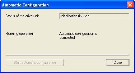 Commissioning (software) 4.3 Configuring the system in online mode 4. Click "Close" to complete automatic configuration.