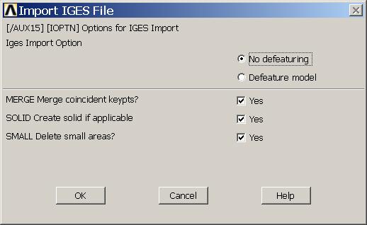 Example Import IGES