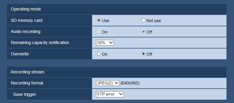 13 Configure the alarm settings [Alarm] 13.4.2 Configure settings relating to FTP transmissions of alarm images Click FTP >> of Camera action on alarm on the [Alarm] tab of the Alarm page.
