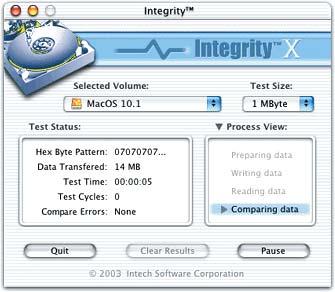 2 Using the Integrity Utility About Integrity The Integrity utility is designed to detect problems associated with disk firmware, signal stability and the overall data transferring reliability of