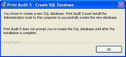 If you previously created a database, choose No Do not create a new database, I already created one. Press Next to continue.