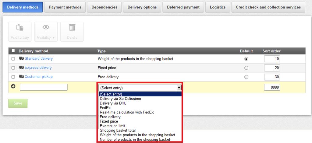 Here is a brief description of the various delivery methods, more information on setting up Australia Post options can be found on page 27 of this document and in the User Manual for other delivery