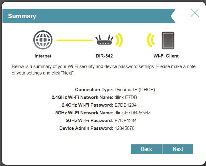 wireless network. Click Next to continue. In order to secure the router, please enter a new password.