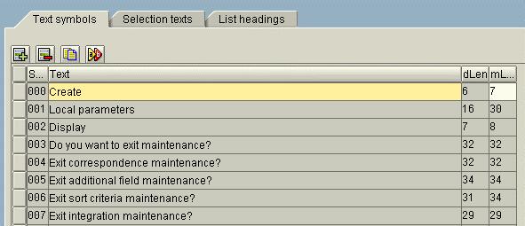 SAP AG Modifying Text Elements Modifying Text Elements Choose Development Programming environment Text elements in the ABAP Workbench to branch to text element maintenance.