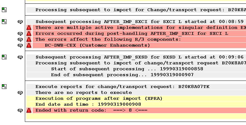 SAP AG Business Add-Ins: Import Procedure Business Add-Ins: Import Procedure Conflicts can occur at release upgrade or when transporting a Business Add-In within a system infrastructure containing