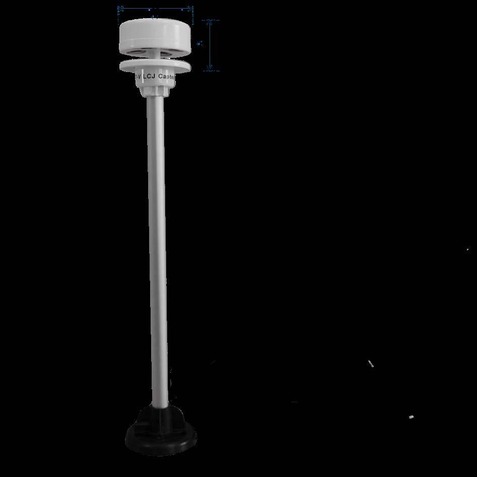 16 CV7SF 16.1 CONTENT OF DELIVERY CV7SF sensor With vertical arm User manual Receiver 16.2 INSTALLATION The CV7SF wind sensor is designed for operation outdoor, exposed to natural light.