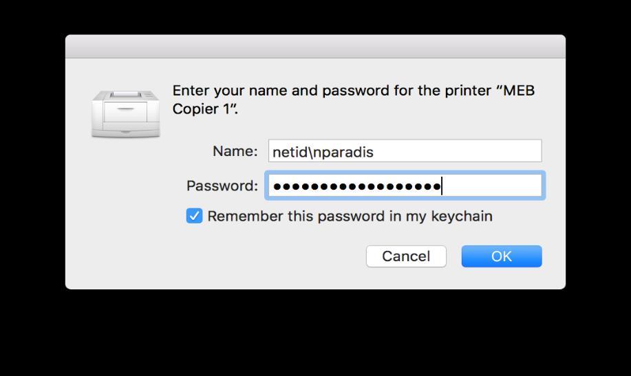 You will be prompted for a password.