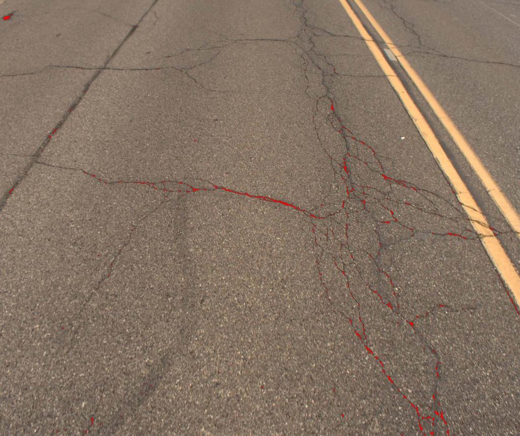 Pavement Analysis Analysis of the number of cracks in each frame is calculated and a Crack Index is determined with a number value from 1-10.