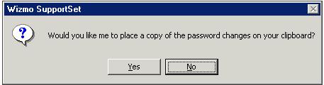 Then select the Change Password option. The Change Password dialog box will appear asking you to verify the action. You will then have to confirm your request.