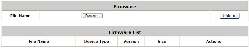10.9. Firmware management and upgrade Upload or view the details of previously uploaded firmware for upgrading APs; go to: Access Points >> Enter Wide Area AP Management >> Firmware.