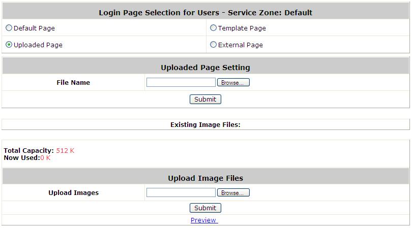 Page and upload a login page