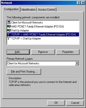 If the Windows operating system is not a server version, the default settings of the TCP/IP will regard the PC as a DHCP client, and this function is called Obtain an IP address automatically.