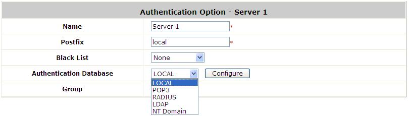 Go to Main Menu > Users > Authentication Click on the server name to set the configuration for that particular server. After completing and clicking Apply to save the settings.