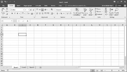 Chapter 1: Introducing Excel In previous versions of Excel, users could work with multiple workbooks in a single window. Beginning with Excel 2013, that is no longer an option.