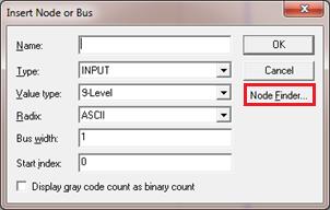 Insert Node or Bus Click Node Finder: