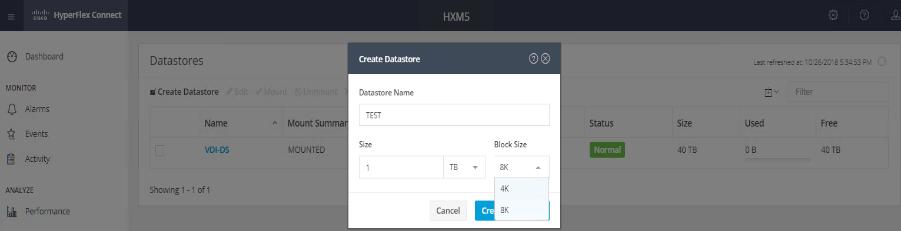 You have created a 40TB datastore for the Horizon pooled, persistent/non-persistent, and RDSH server desktop performance test.