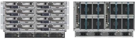 Solution Design Figure 20 Cisco UCS 5108 Blade Chassis Front and Rear Views Features and Benefits The Cisco UCS 5108 Blade Server Chassis revolutionizes the use and deployment of blade-based systems.