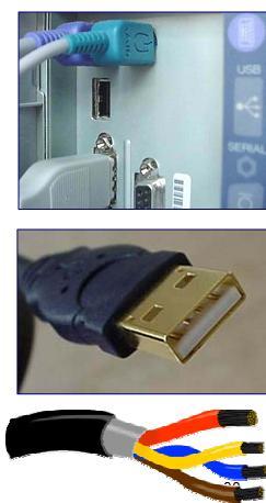 USB konektor U usporedbi s ostalim načinima za ostvarivanje komunikacije različitih uređaja i osobnog računala USB je postao nezamjenjiv i to radi sljedećeg: jednostavan za priključivanje, mogućnost