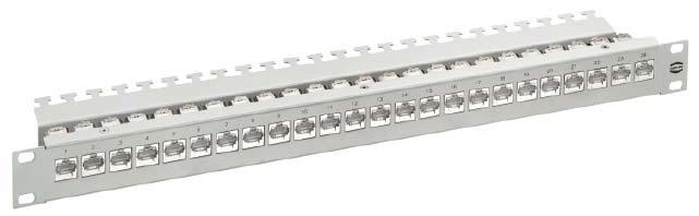 to IEC / DIN EN 60 297-3-100 (DIN 41 494-1) prelink 19 patch panel, Keystone 20 82 405 0001 Dimensions (W x H x D) Degree of protection Material 482.