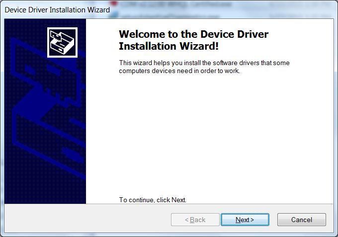 Click the EXTRACT button to decompress the driver installation files and proceed to the