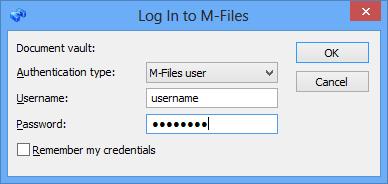 Article ID 178656 2 (16) Depending on your setup, you may need to provide M-Files specific credentials to login: Log In to M-Files with the username and password The M-Files User Interface The