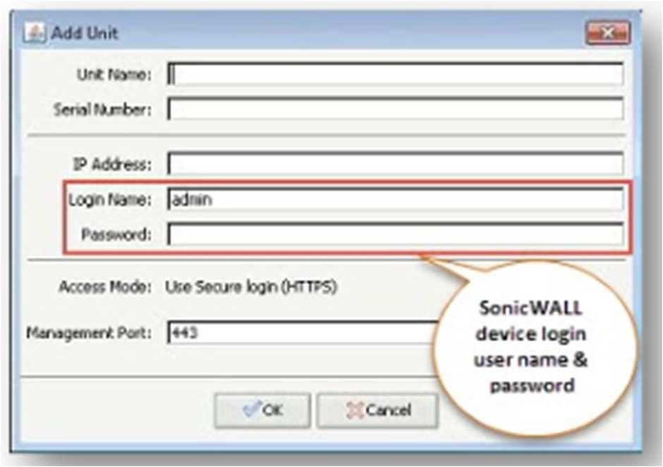 Click on OK & the SonicWall unit will be added to the Analyzer GUI. Step 5: Preparing SonicWall Firewall 4.