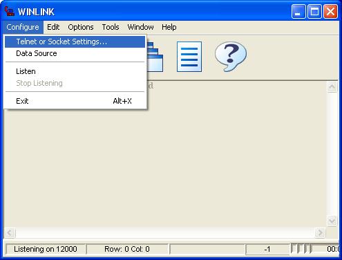 The winlink screen is displayed.