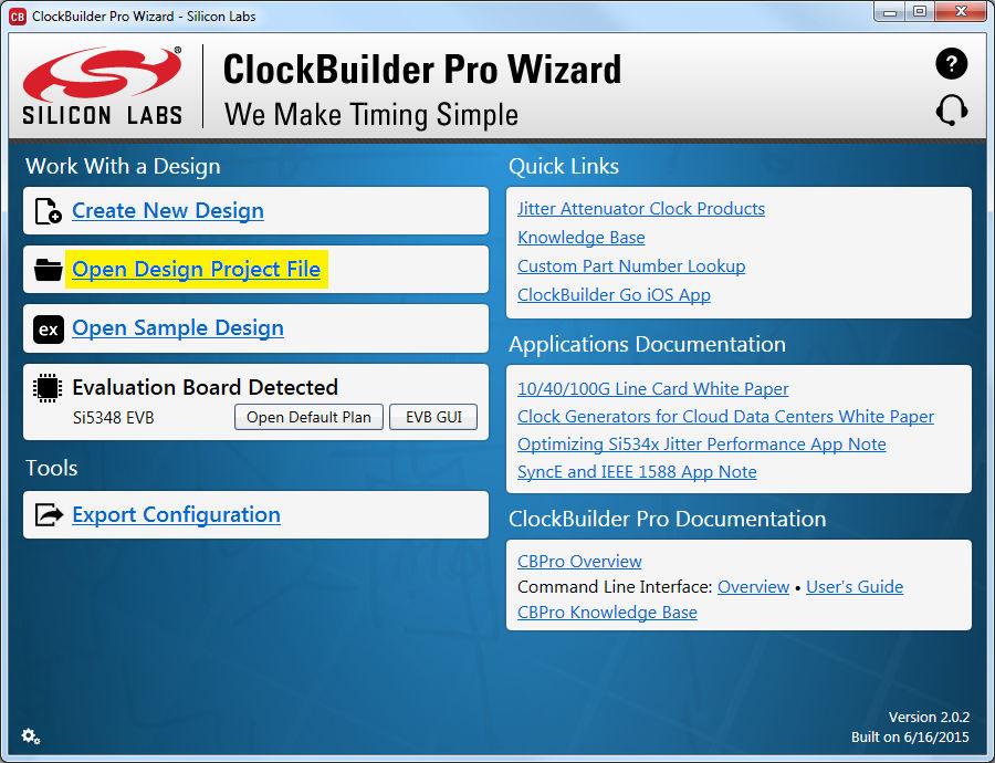 6.8 Workflow Scenario #3: Testing a User-Created Device Configuration To test a previously created user configuration, open the CBPro Wizard by clicking on the icon on your desktop and then selecting