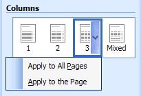 Now try 2 columns. Finally try Mixed. By now you should see how neatly Publisher makes each change so that you can instantly see the results.