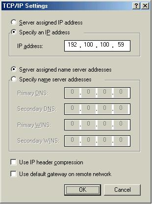 Specify an IP address (click inside the circle to the left of it) and typing the address in