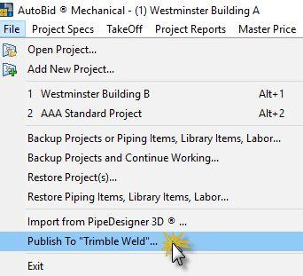Introducing Trimble Weld We are excited to announce a brand new workflow that provides interoperability between Trimble Weld and Trimble SysQue.