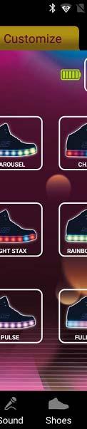 itune). Your shoe lights will flash follow with the rhythm what you are playing.
