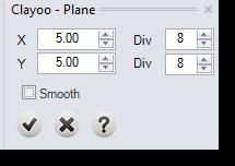 When you run the command, it will display a dialog where you can change the following parameters: The values X and Y are the size.