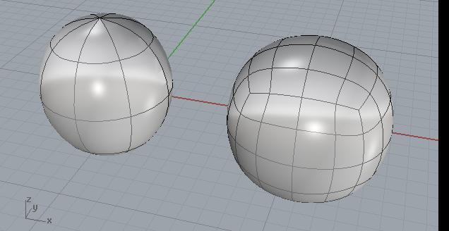 Quad Sphere allows to define the sphere in quad faces.
