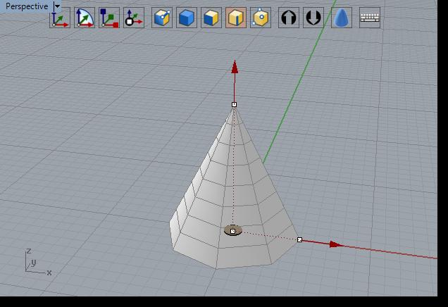 Cone Toolbar Menu Command Clayoo > Primitives > Cone Clayoo > Primitives > Cone ClayCone This tool allows us to create a Cone.