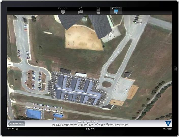 First responders role-playing in the exercise in Jonesboro, Arkansas, had ipads available to them with the SUMMIT software, while others in the Master Control Cell were able to see the visualization